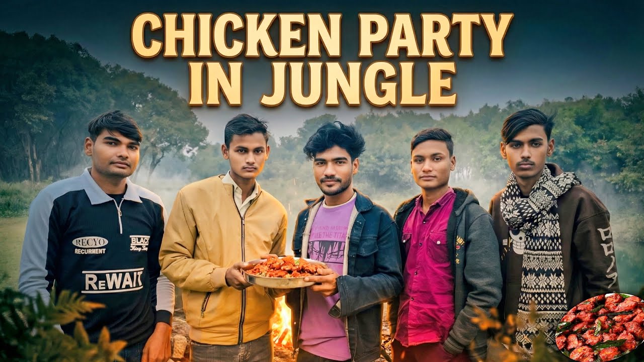 CHICKEN 🐔 65 RECIPE | CHICKEN 🍗 65 PARTY IN JUNGLE👌 | CHICKEN पार्टी दोस्तों के साथ देसी STYLE 