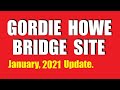 Gordie Howe Bridge Site: January, 2021 Update. With Riverside Park.