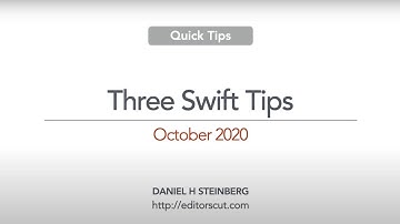 Three Swift Tips from 2020