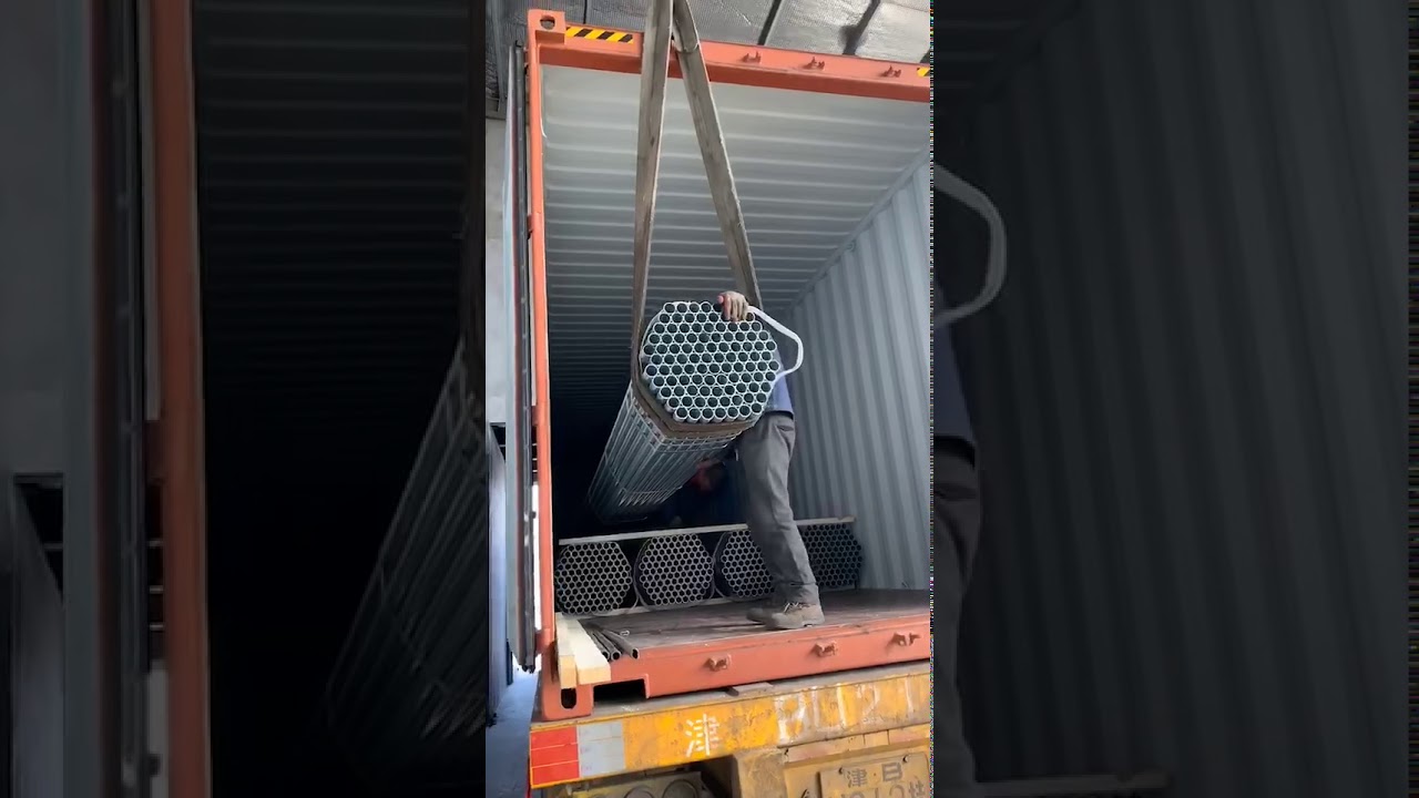 Load The 6m GI Pipe In The Middle Of 40ft Container YouTube Load The 6m GI Pipe In The Middle Of 40ft Container YouTube