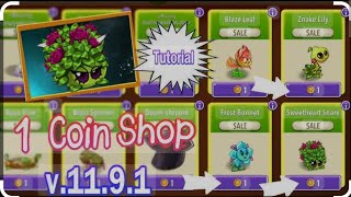 Plants vs Zombie 2 Mod | 1 Coin Shop TUTORIAL | v.11.9.1| Can save data