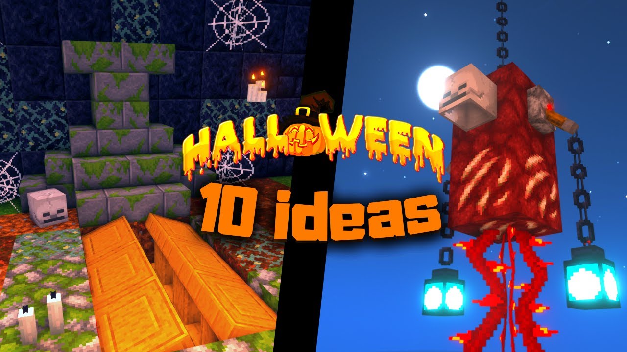 10 DECORACIONES de HALLOWEEN para MINECRAFT YouTube