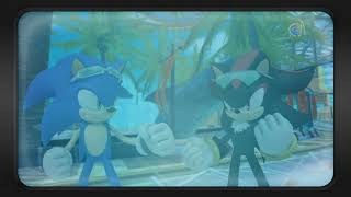 Sonic and Shadow rivalry moment - Sonic Free Riders