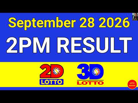 2pm Lotto Result Today September 28 2026 | Swertres 3D Lotto Ez2 2D Lotto PCSO
