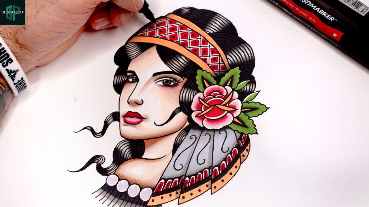 Crimson Empire Tattoo  GYPSY WOMAN TATTOO BY SAM  Facebook