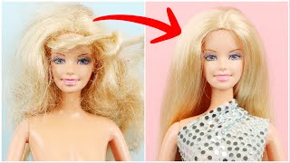 Barbie Saç Yapimi Ve 5 Dakikada Hallet Barbie Kıyafet Yapımı