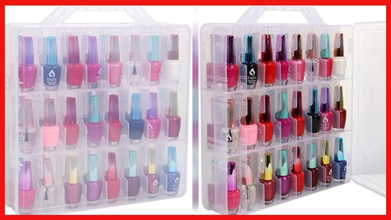 Great product -  Zoostliss Universal Clear Nail Polish Organizer Holder for 48 Bottles Adjustable Di