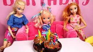 Elsas Birthday - Special Guests Elsa Anna Toddlers - Party - Pinata - Barbie - Cake - Gifts