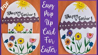 HOW TO MAKE THE  EASIEST POP UP CARD FOR EASTER  STEP BY STEP EASY TUTORIAL/THE TWINS DAY ART/CRAFT