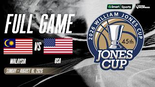 45th William Jones Cup 2026 Men’s Basketball Tournament MAS vs USA