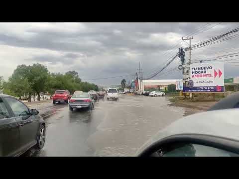 Encharcamientos por lluvia en el sur de Pachuca - 10/jun/22