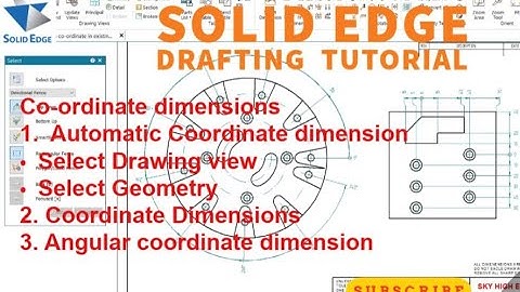 Solid Edge Tutorial | How to Use Coordinate Dimension (Angular Coordinate) Command