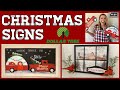 Farmhouse Christmas Signs DIY | Little Red Truck Decor | Dollar Tree DIY!