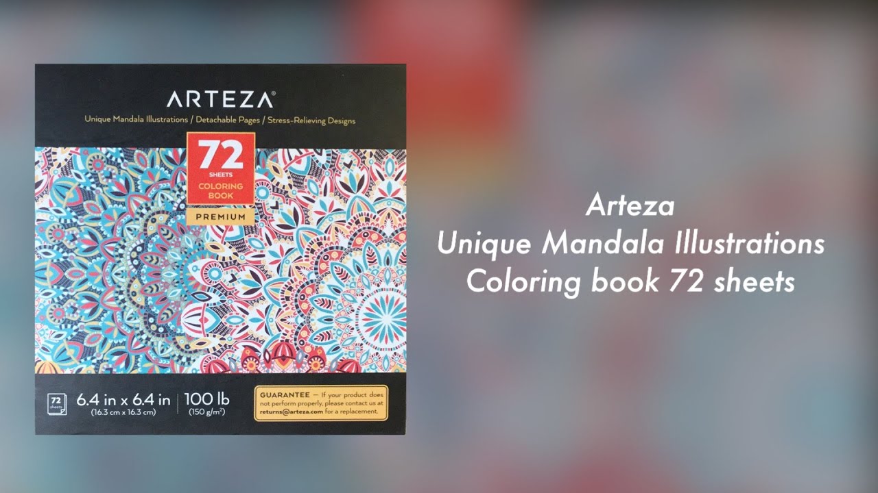 UNIQUE MANDALA ILLUSTRATIONS by Arteza flip through + 10 discount