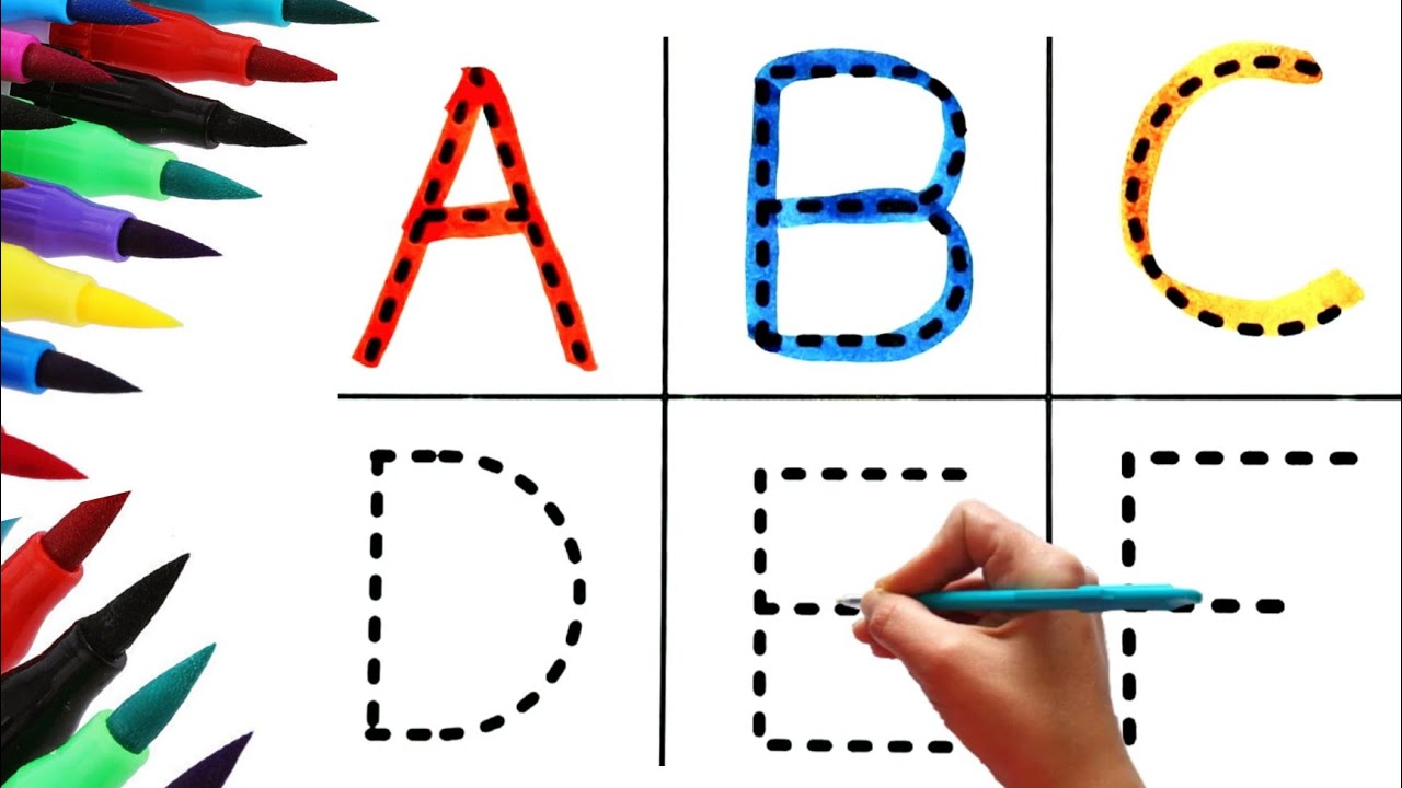 How to write abcd?एबीसीडी कैसे लिखें?|A for apple B for ball #abcdvideo ...
