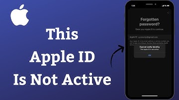 Fix: Cannot Verify Identity This Apple ID Is Not Active