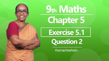 9th Maths Chapter 5 - Exercise 5.1 - Question 2 | Stateboard | Tamil medium | TNPSC | Ranjitham math