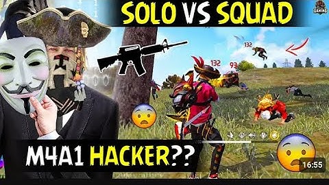 MY BEST M4A1 HACKER LEVEL🔥 SOLO VS SQUAD GAMEPLAY | GARENA FREE FIRE