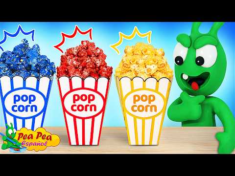 🍿 Divertidas Cajas de Palomitas de Colores | Dibujos Animados para Niños - Pea Pea Español