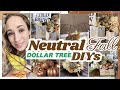 🍂 NEUTRAL FALL DECOR // 5 EASY FALL DOLLAR TREE DIYS 🍂
