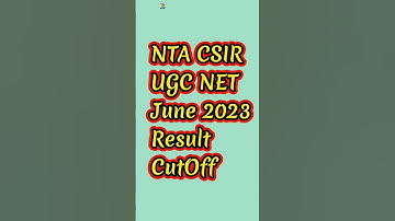 NTA CSIR UGC NET June 2023 Result CutOff  #ugcnet #ugc #cutoff #ugcnetexam #ugcnet2023 #netresults