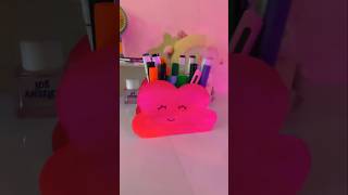 cloud pen holder 🖊️ diy #smallroom #diy #desksetup #aesthetic #art #pinterest #penholder #craft