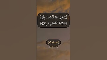 سورة مريم الآية ١٠ الى ١٤ بصوت الشيخ محمد صديق المنشاوي والشيخ محمود خليل الحصري