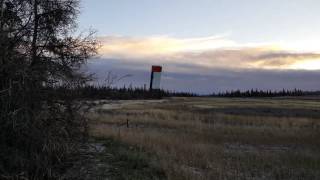 Demolition of The Robertson Headframe. Yellowknife, NT Canada