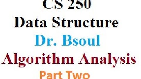 CS 250 Dr  Bsoul Data Structures Lecture 2 Complexity Analysis