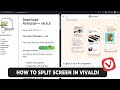 How to Split Screen in Vivaldi Browser