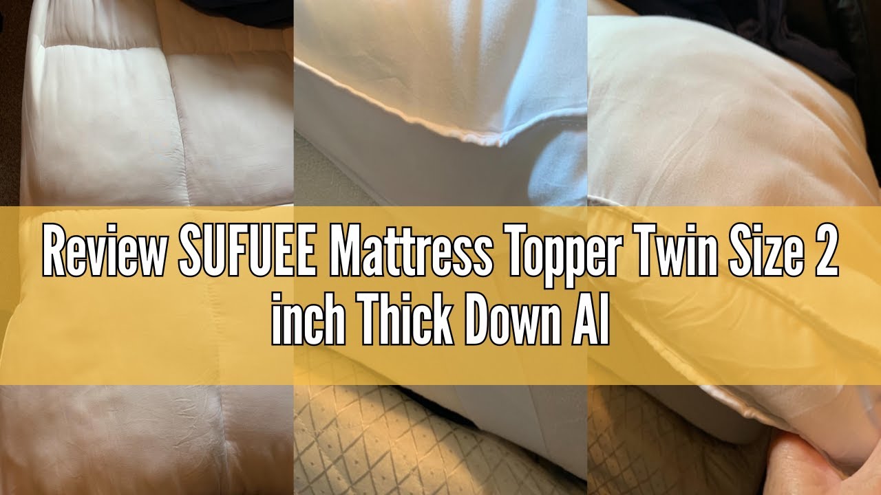 Review SUFUEE Mattress Topper Twin Size 2 inch Thick Down Alternative Quilted Mattress Cover Soft an