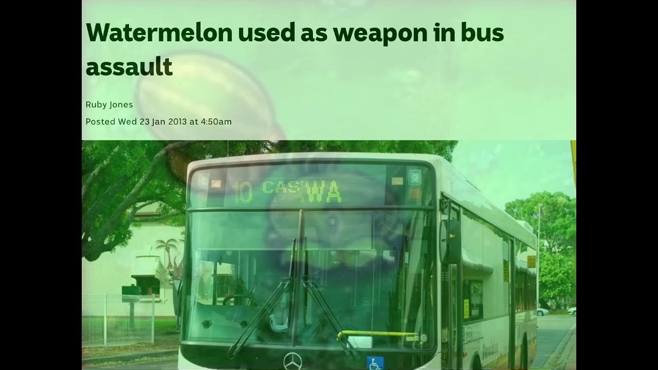 watermelon used as weapon in bus assault meme pvz meme YouTube