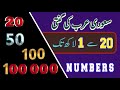 Arabic Saudia Numbers 20-100,000 Prof Manzoor Hussain عربی گنتی بیس سے ایک لاکھ || Sabeele Rahmat