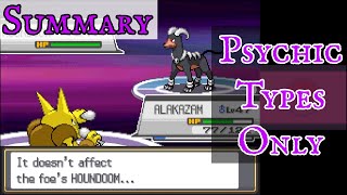 Psychic Types Only: Pokémon Summary