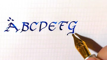 The Lord of the Rings handwriting style, Capital letters with a fountain pen - Handwriting Practice