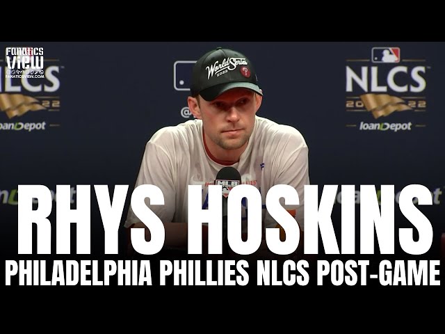 Rhys Hoskins Reacts to Philadelphia Phillies Advancing to World Series &  Epic 5 Homers in Playoffs 