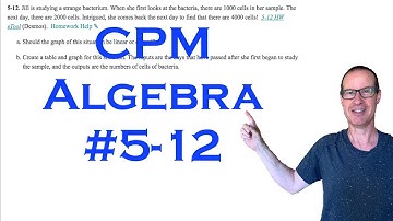 CPM Algebra Chapter 5 Problem 12