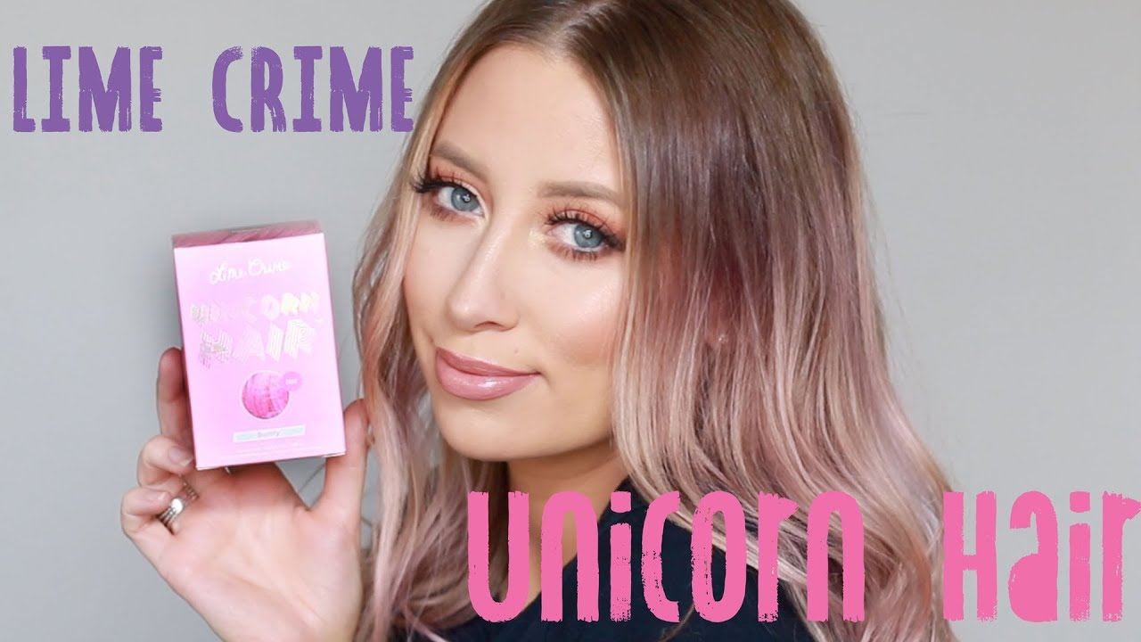 I Dyed My Hair Pink | Lime Crime Unicorn Hair First Impression Review And  Tutorial - Youtube
