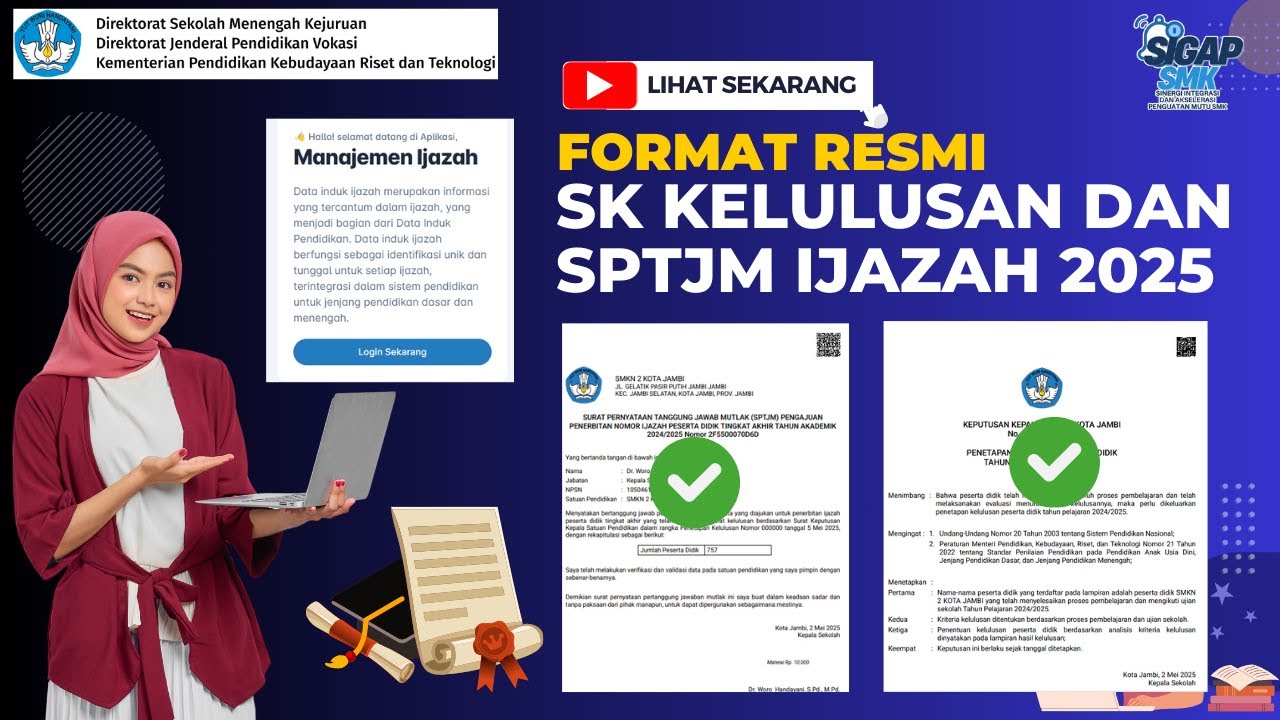 Format of SK for Determination of Graduation and SPTJM E-Diploma 2025