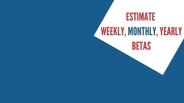 How to estimate weekly, monthly and yearly beta in stata | Statsby