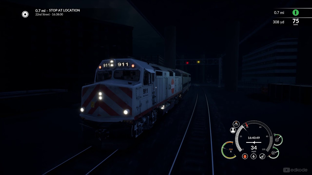 Relaxing night time train ride, both as driver and passenger [Train Sim World 2020]