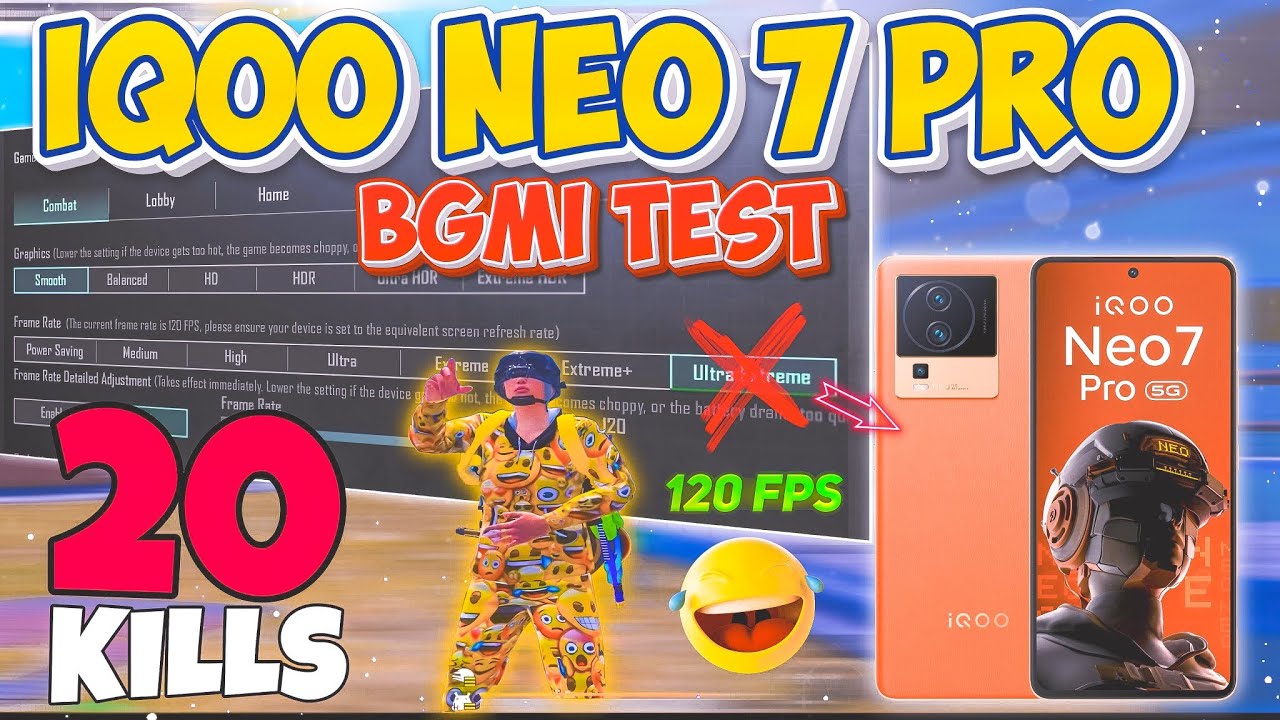 Neo Pro Testing 🔥iQOO Neo 7 Pro BGMI Test on Fps | iQOO Neo 7 Pro Gaming Review 120fps ...