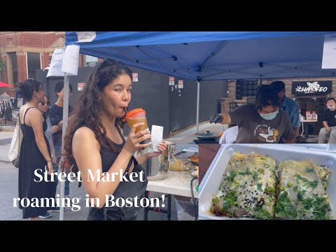 Trying Chinese food at Newbury Street, Boston. Street Market | Aunadine Phanbuh #khasi #shillong