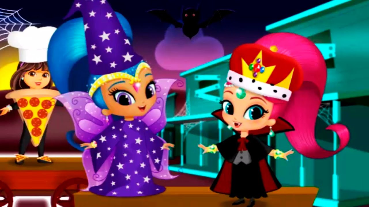 Shimmer and Shine, Dora, Paw Patrol Halloween dress up parade YouTube