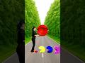 new wait she jump on colour monster Pac-Man vs Big monster Pac-Man #shorts #youtubeshorts