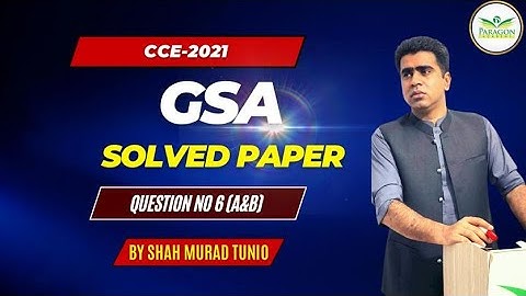 Solved CCE-2021 General Ability Question 6 A & B Complete By Sir Shah Murad