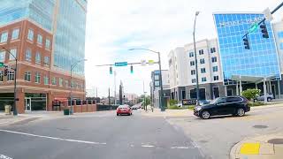GREENSBORO - NORTH CAROLINA - DOWNTOWN DRIVE - 4K DRIVE TOUR