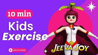 Kids Fitness Challenge - 10 Min Fun Exercise Game for Children | Jeeva Joy