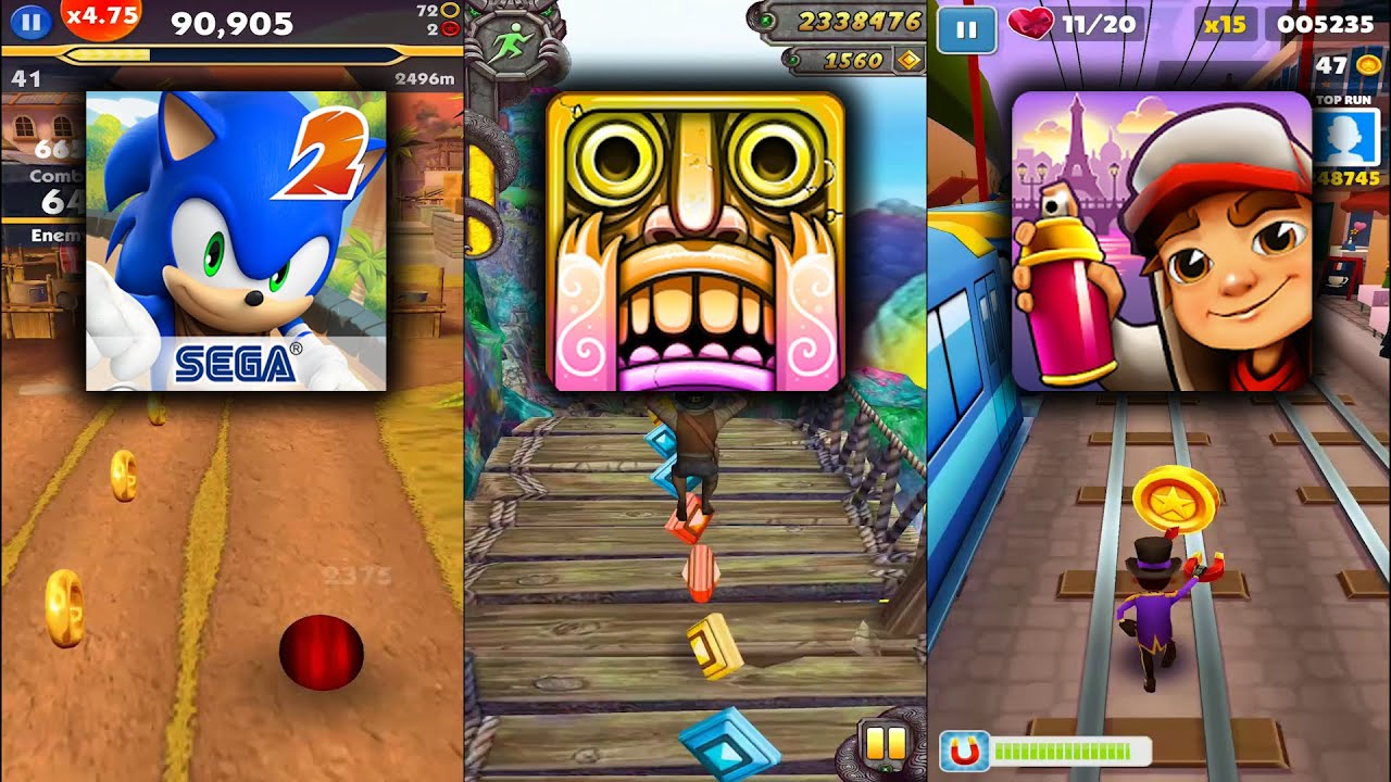 Sonic Dash 2 Sonic Boom Vs Temple Run 2 Holi Festival Vs Subway Surfers ...