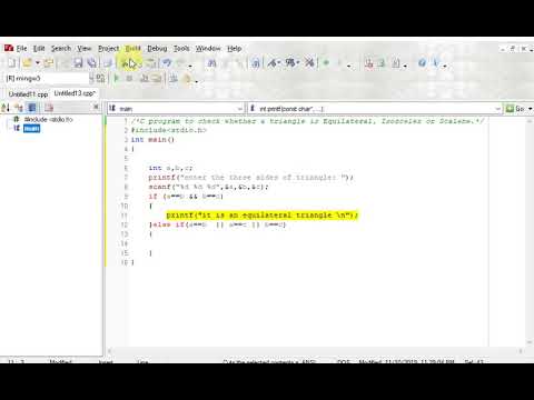 C program to check whether a triangle is Equilateral, Isosceles or Scalene